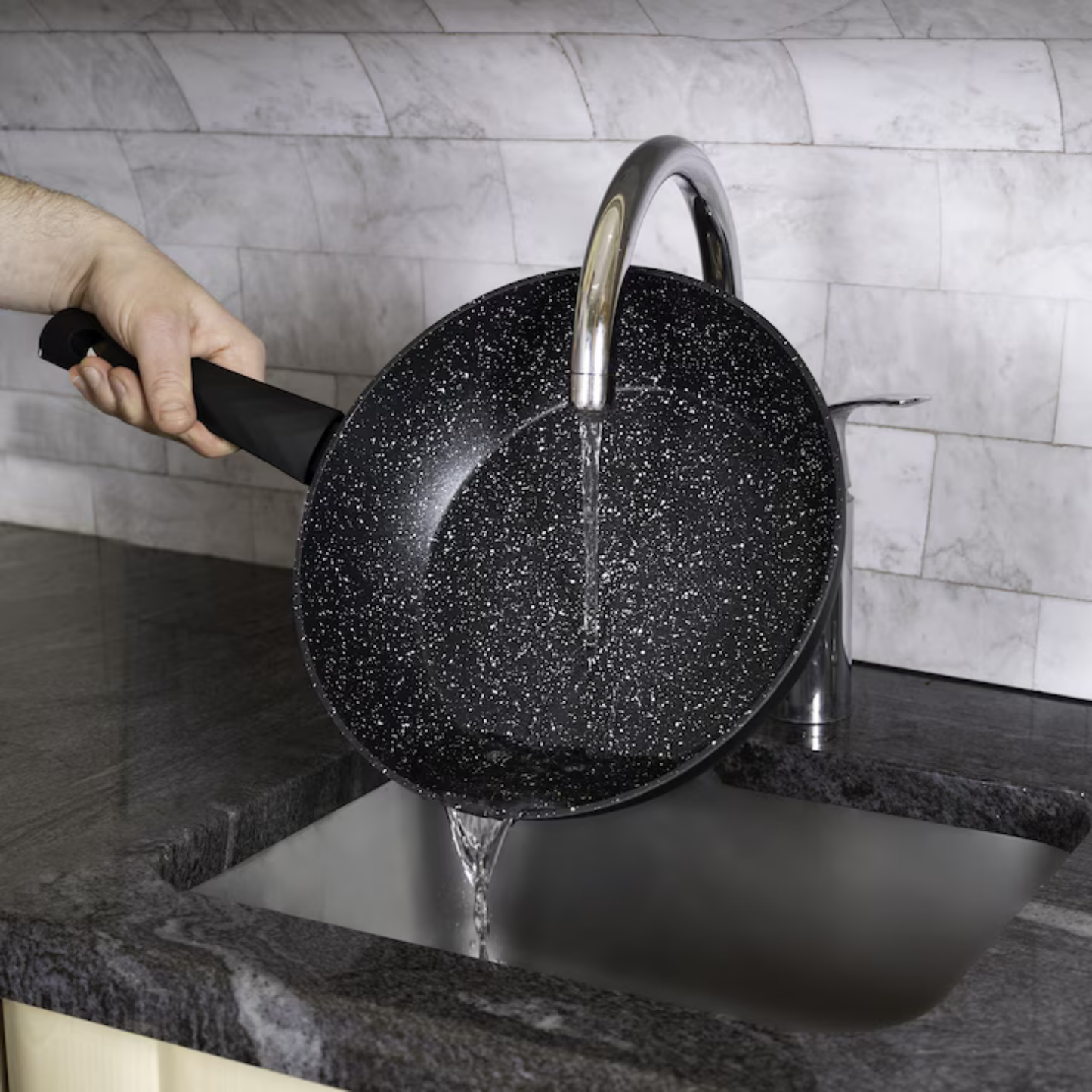 10-teiliges Kochgeschirr-Set mit Marmor-Antihaftbeschichtung