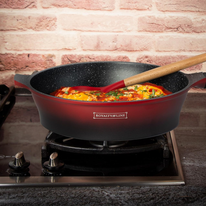 17-teiliges Kochgeschirr-Set aus Aluminiumdruckguss mit Marmor-Antihaftbeschichtung & abnehmbaren Griffen