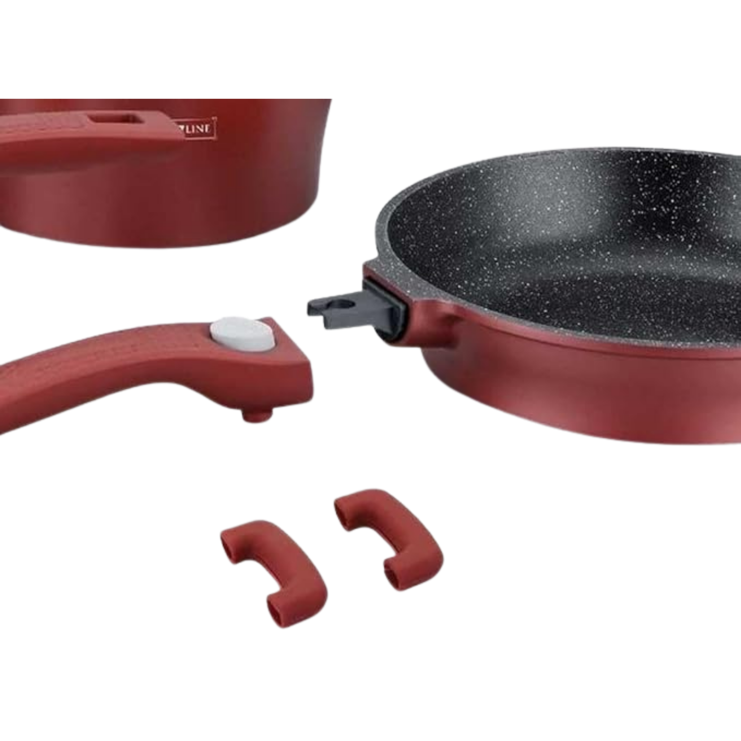 17-teiliges Kochgeschirr-Set aus Aluminiumdruckguss mit Marmor-Antihaftbeschichtung & abnehmbaren Griffen