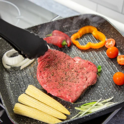 Grillpfanne aus geschmiedetem Aluminium mit Marmor-Antihaftbeschichtung