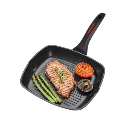 Grillpfanne aus geschmiedetem Aluminium mit Marmor-Antihaftbeschichtung