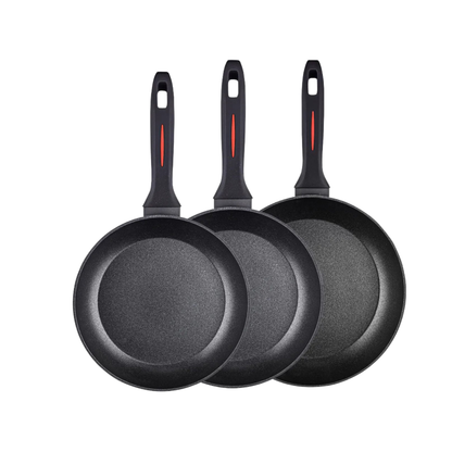 Bratpfanne aus geschmiedetem Aluminium mit Marmor-Antihaftbeschichtung