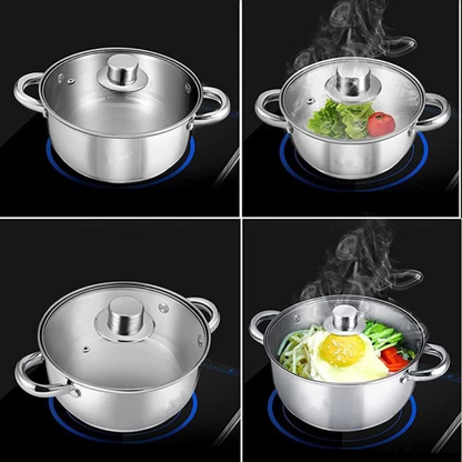 12-teiliges Edelstahl Kochgeschirrset