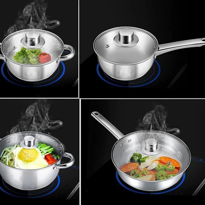 12-teiliges Edelstahl Kochgeschirrset