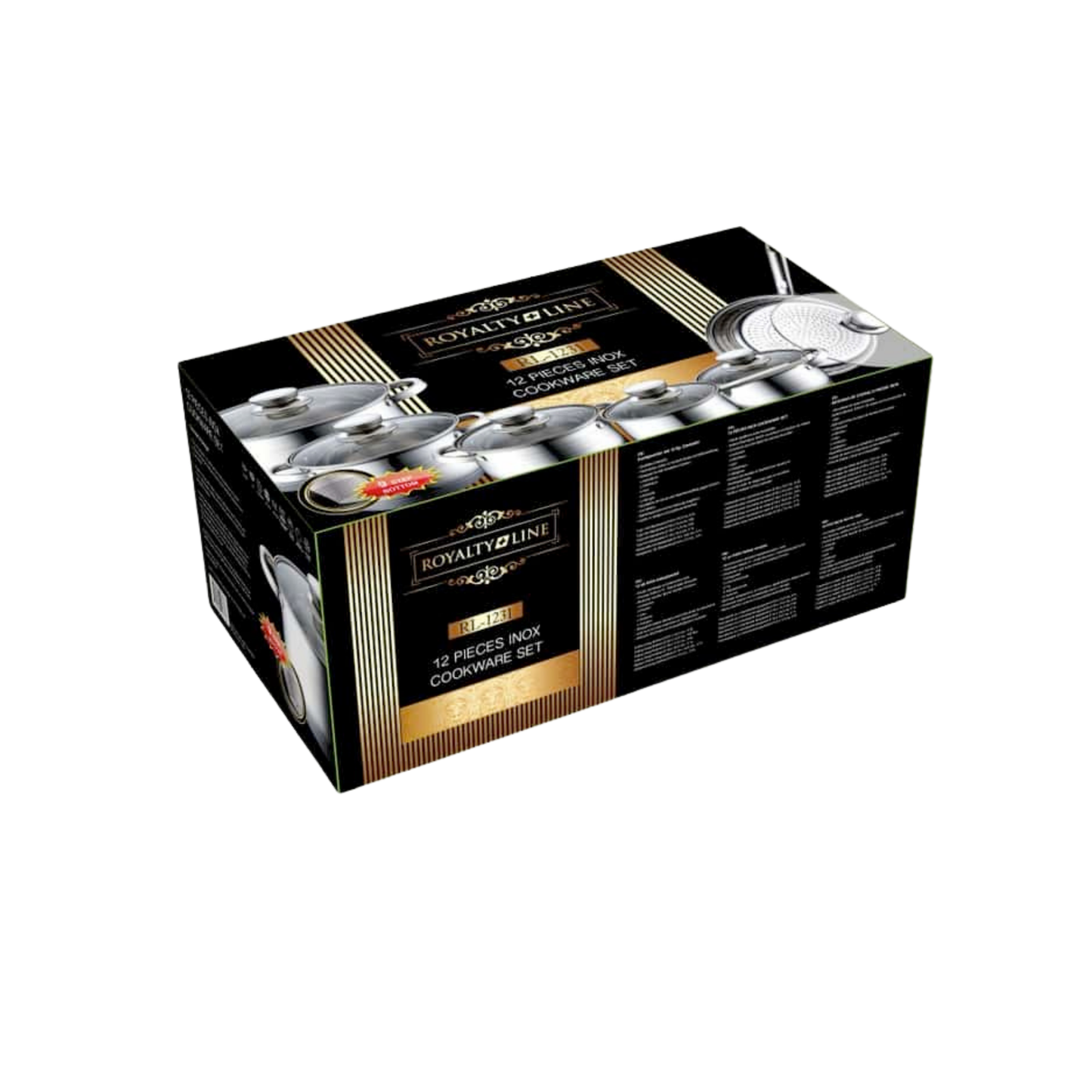 12-teiliges Edelstahl Kochgeschirrset