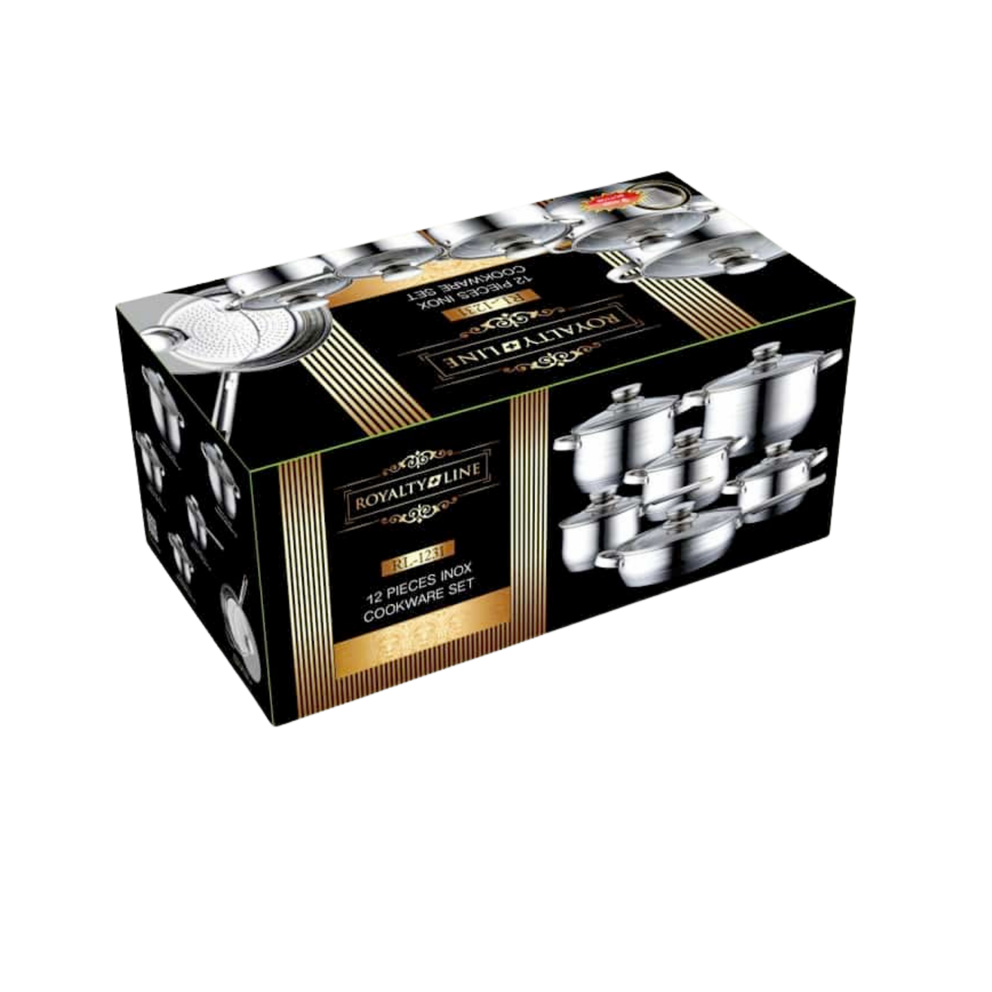 12-teiliges Edelstahl Kochgeschirrset