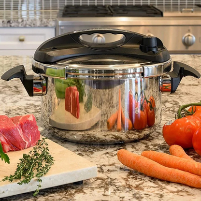 Schnellkochtopf aus Edelstahl – 4Liter  Varianten