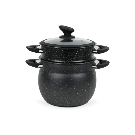 Couscous-Topf mit Marmorbeschichtung zweistöckig