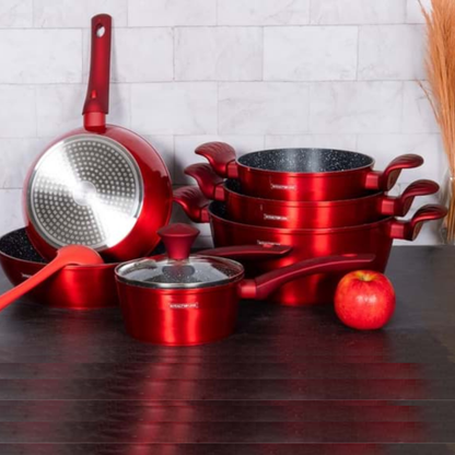 10-teiliges Kochgeschirr-Set mit Marmor-Antihaftbeschichtung