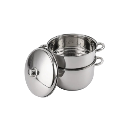 Edelstahl-Suppentopf Dampfgarer und Couscous-Topf