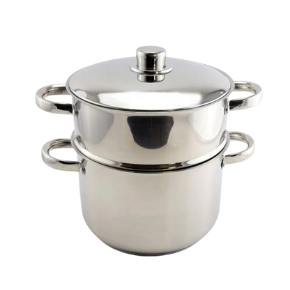 Edelstahl-Suppentopf Dampfgarer und Couscous-Topf