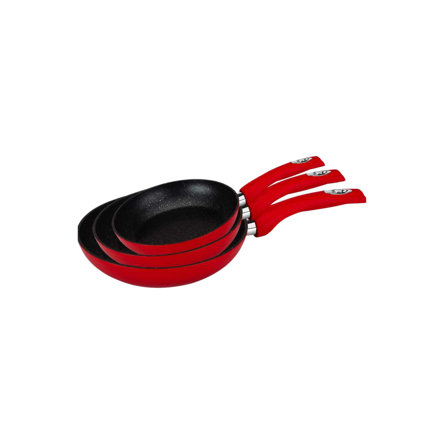 3-teiliges Bratpfannen-Set aus geschmiedetem Aluminium mit Marmor-Antihaftbeschichtung