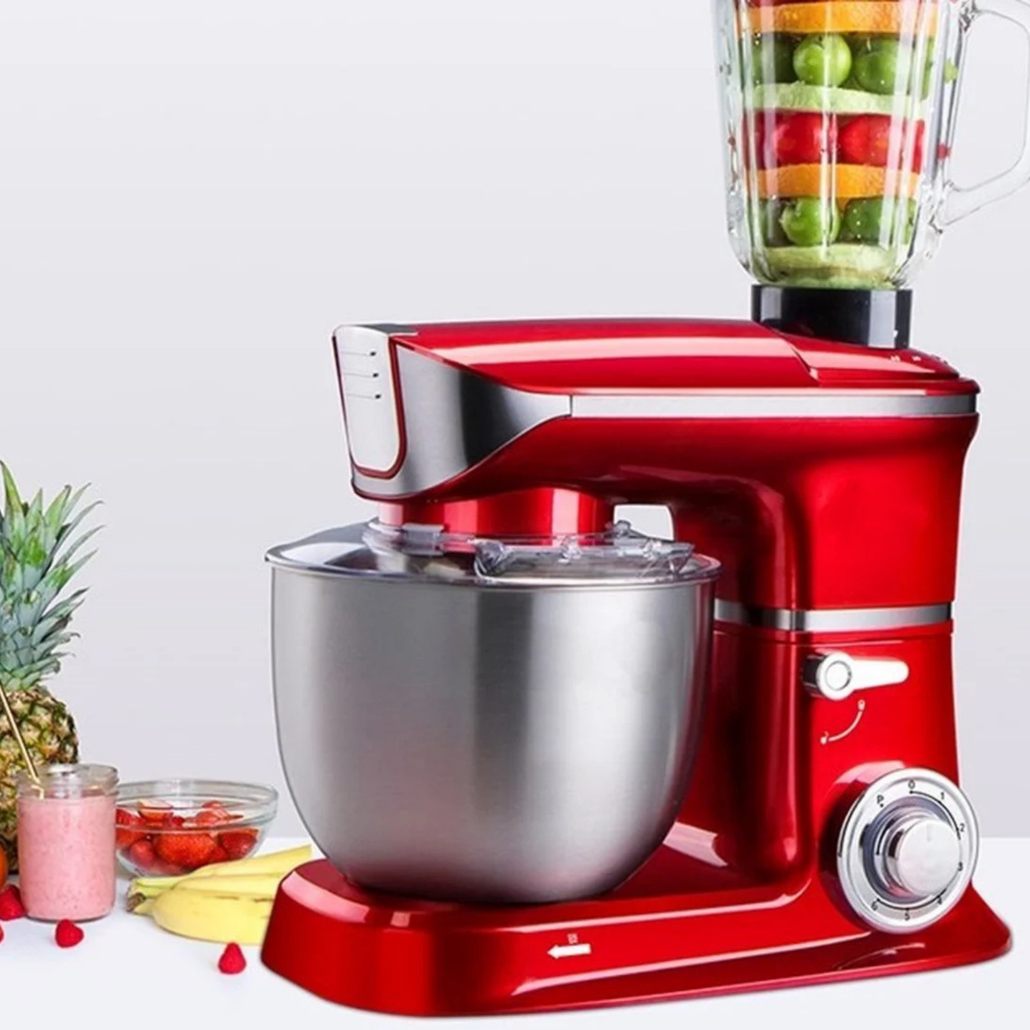 Küchenmaschine 3-in-1 mit 1900 W und 6,5-Liter-Schüssel